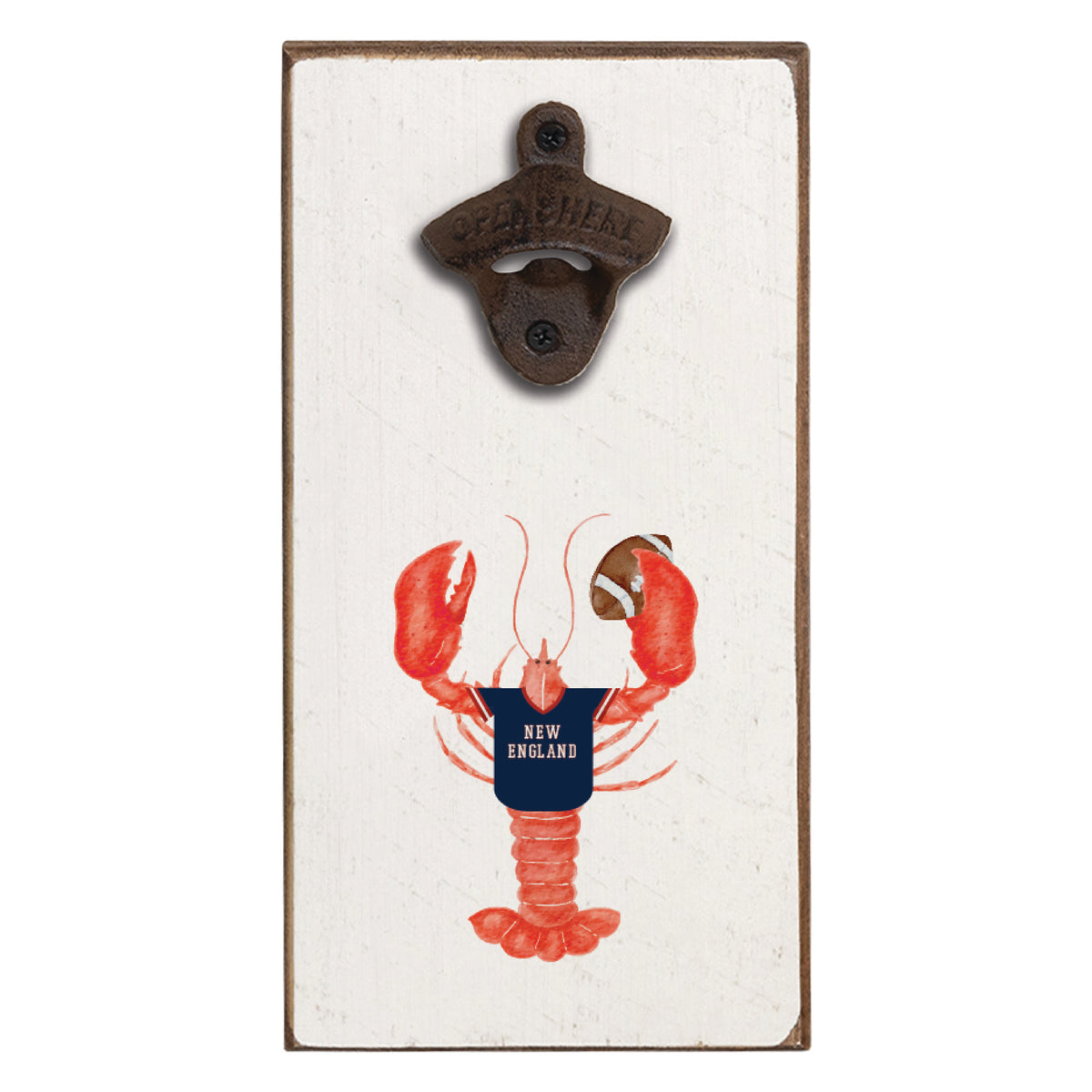 New England Football Lobster Bottle Opener
