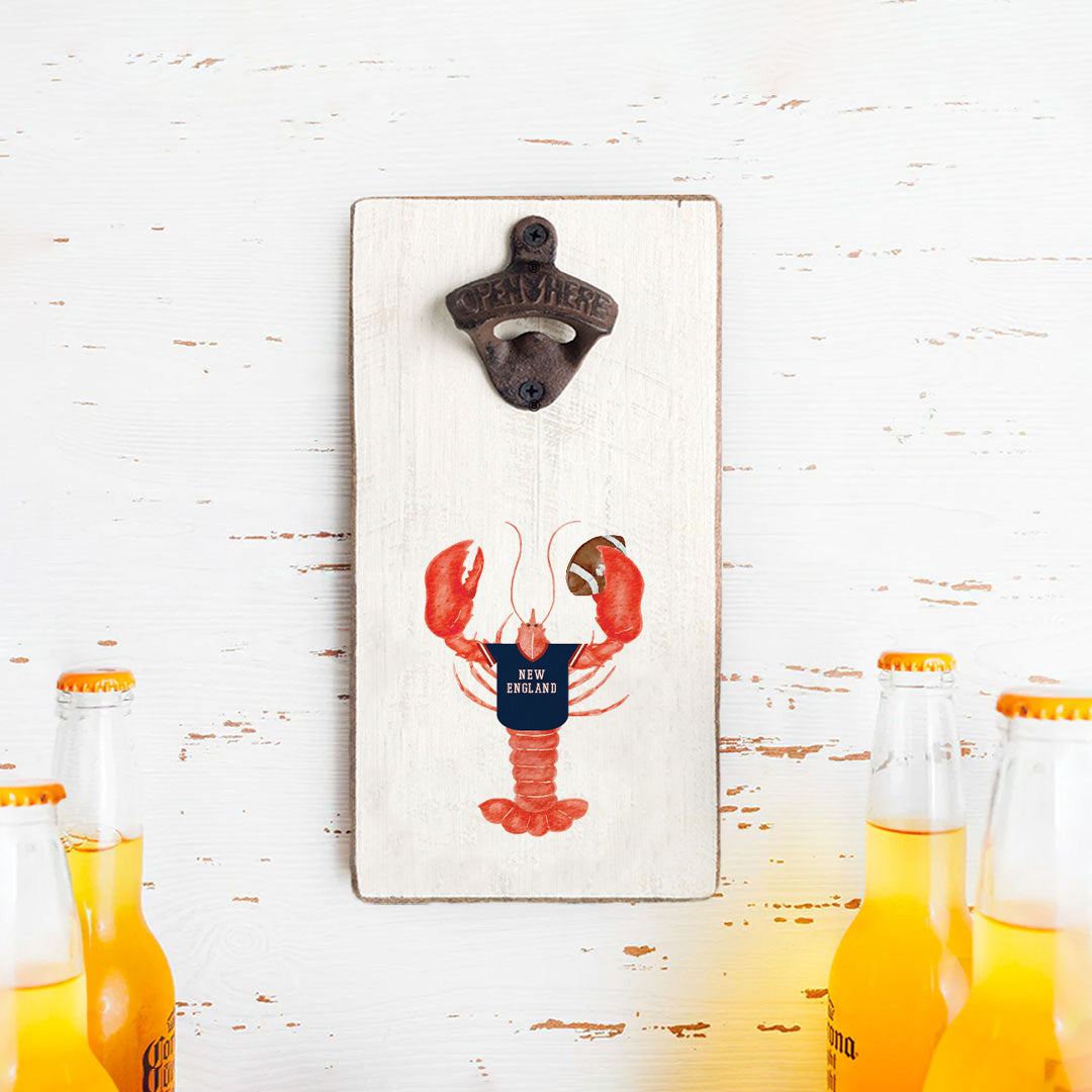 New England Football Lobster Bottle Opener