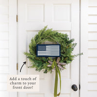 Baseball Bat American Flag Twine Sign
