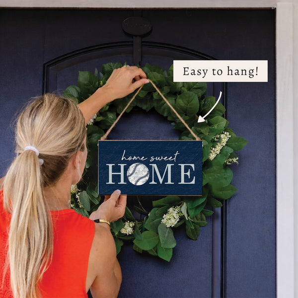 Home Sweet Home Baseball Twine Sign