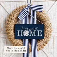Home Sweet Home Baseball Twine Sign