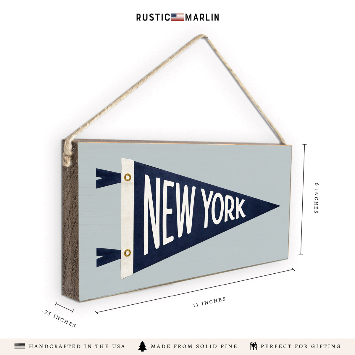 New York Pennant Twine Sign