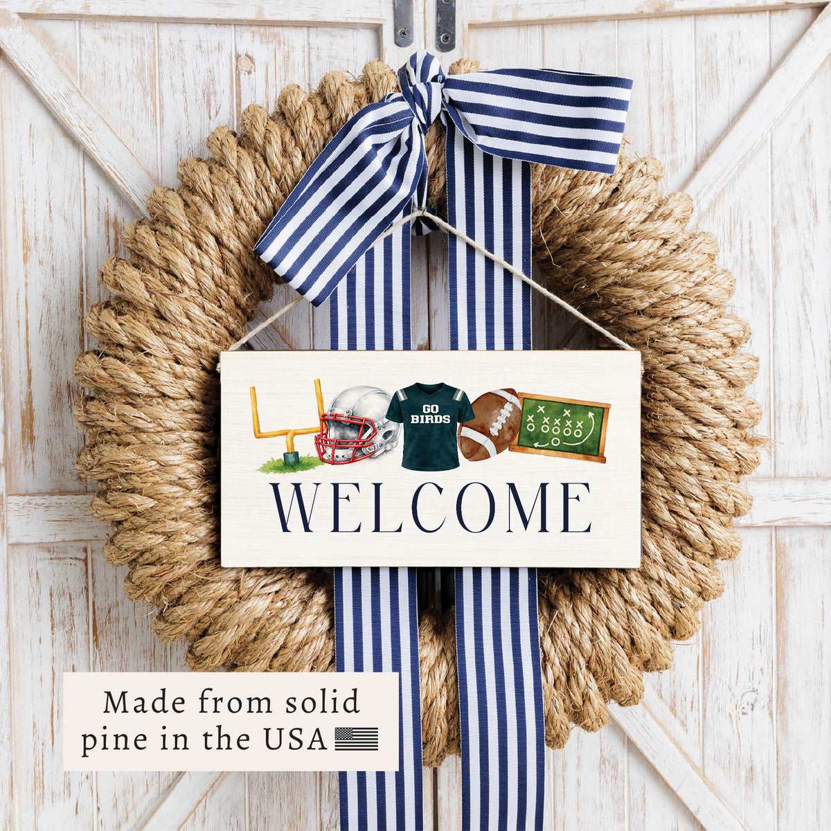 Philly Football Icons Twine Sign