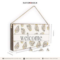 Half Shell Oyster Welcome Twine Sign