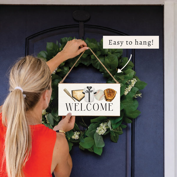 Chicago Sox Baseball Icons Twine Sign