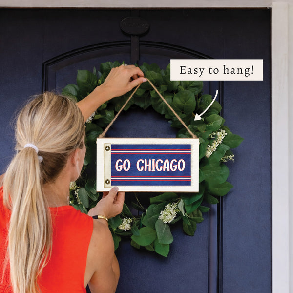 Go Chi Cubs Flag Twine Sign