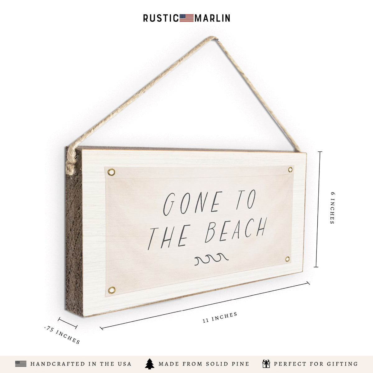 Gone To The Beach Twine Sign