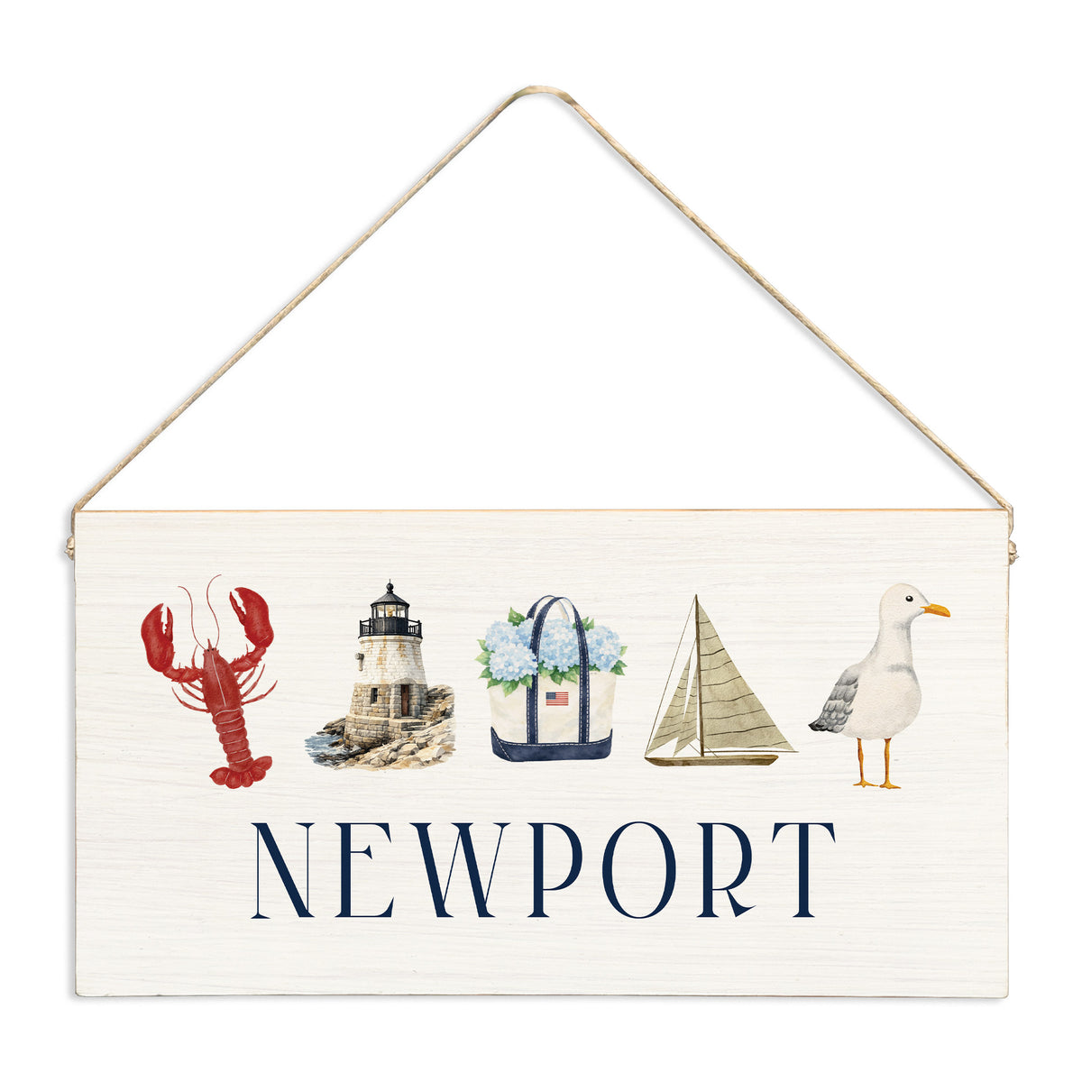 Newport Icons Twine Sign