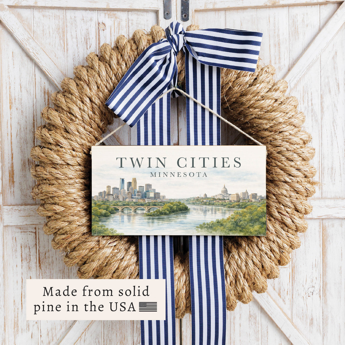 Minnesota Twin Cities Twine Sign