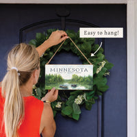 Minnesota Land of 10,000 Lakes Twine Sign