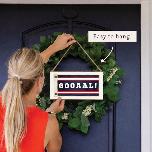 Goal Vintage Flag Twine Sign