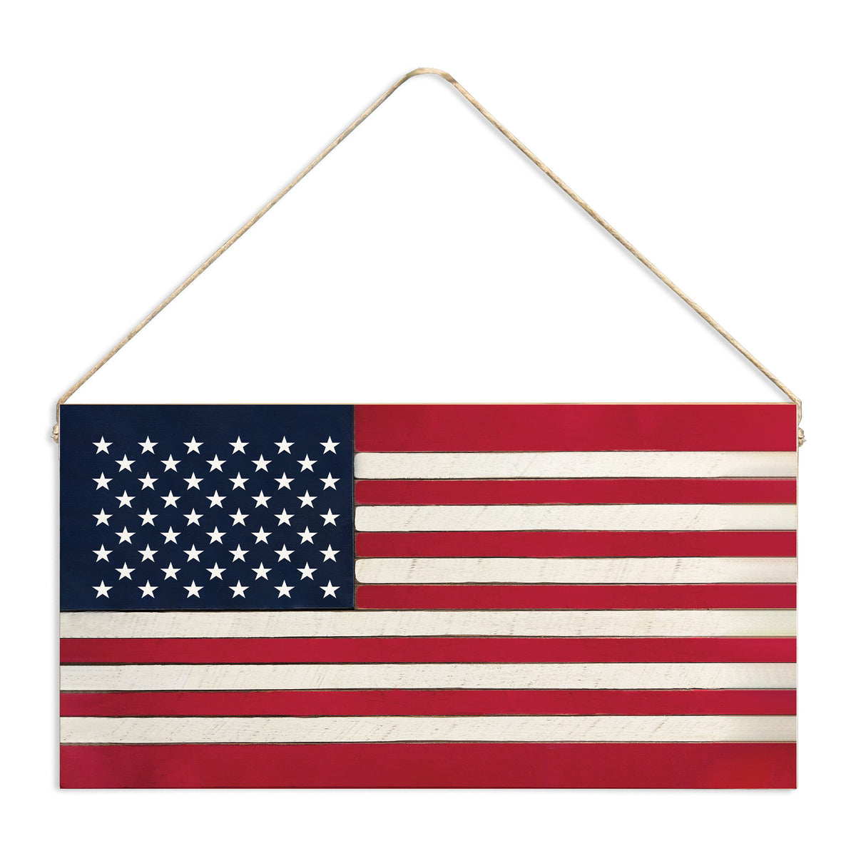 American Flag Twine Sign