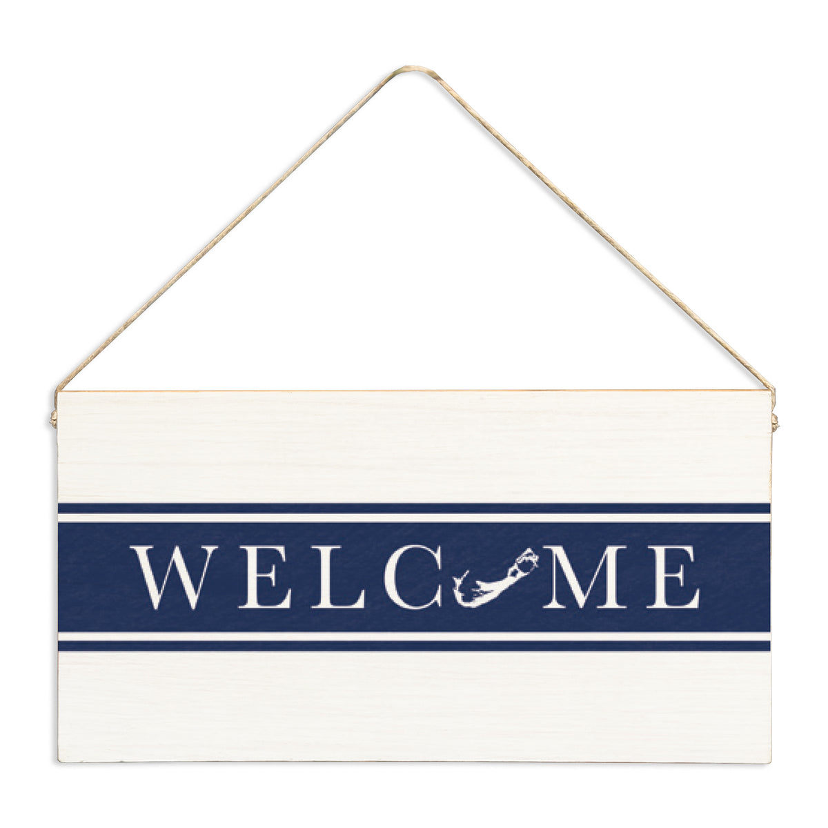 Bermuda Welcome Navy Twine Sign