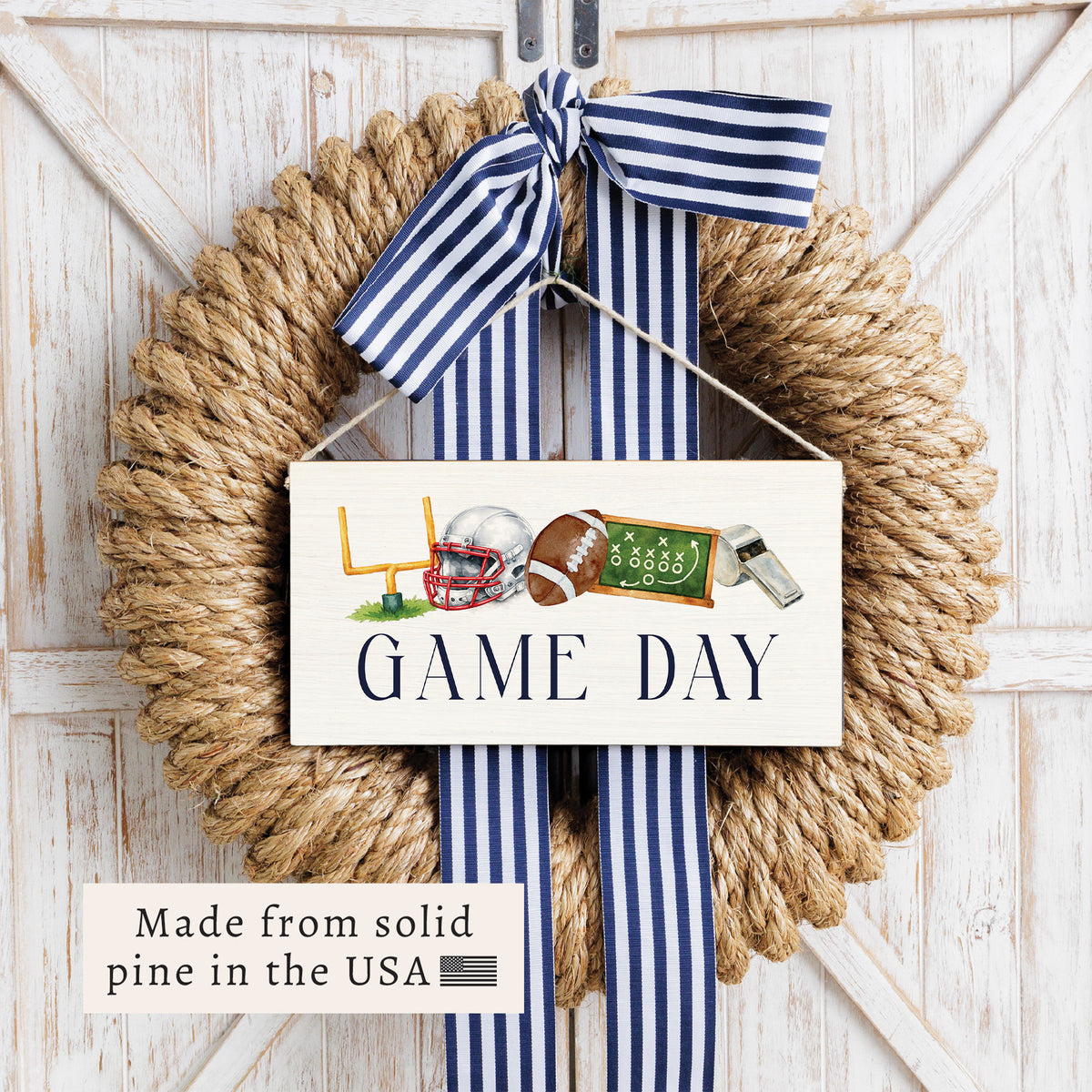 Game Day Football Icons Twine Sign