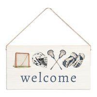 Lacrosse Icons Welcome Twine Sign