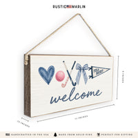 Field Hockey Icons Welcome Twine Sign