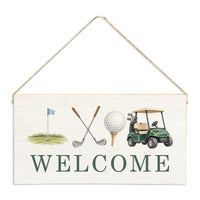 Golf Icons Welcome Twine Sign