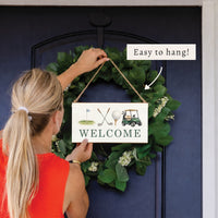 Golf Icons Welcome Twine Sign