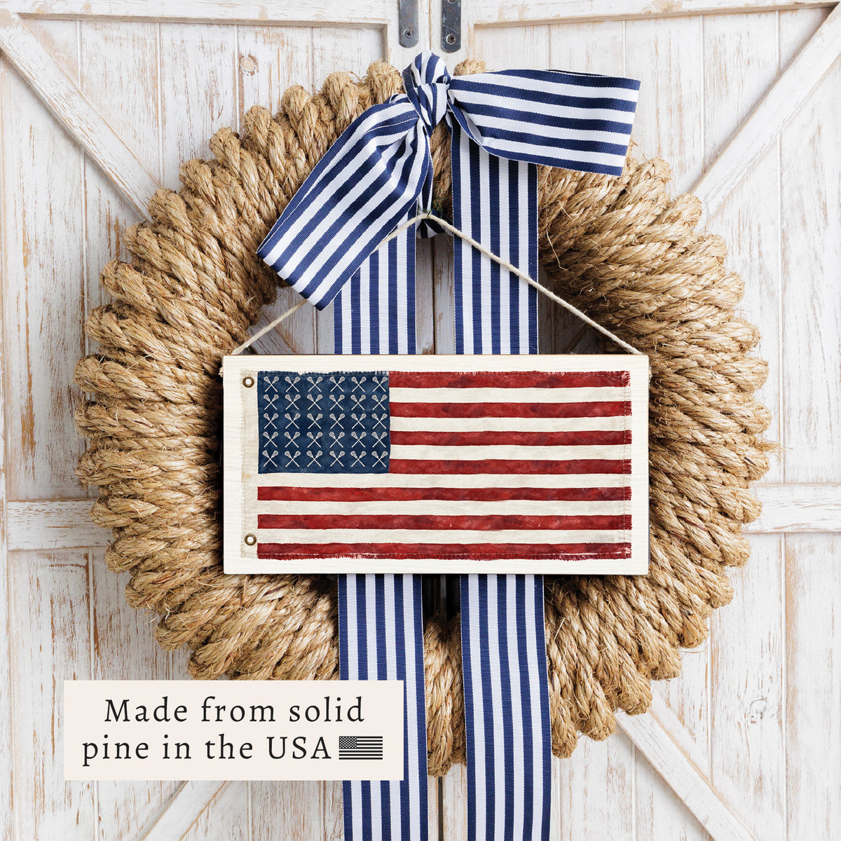 Lacrosse Flag Twine Sign