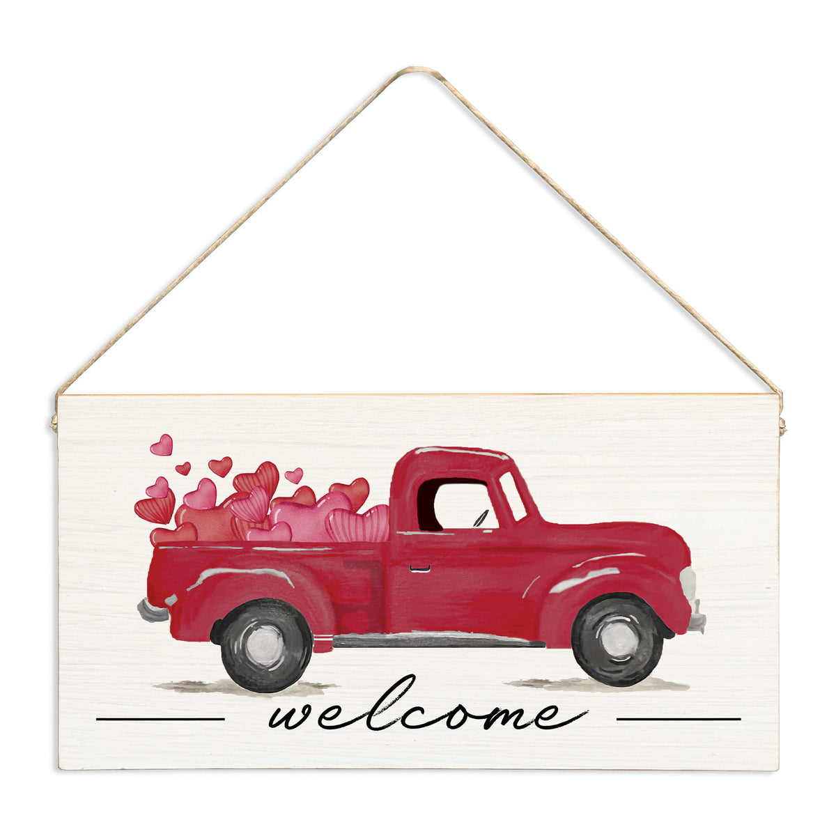 Heart Truck Twine Sign