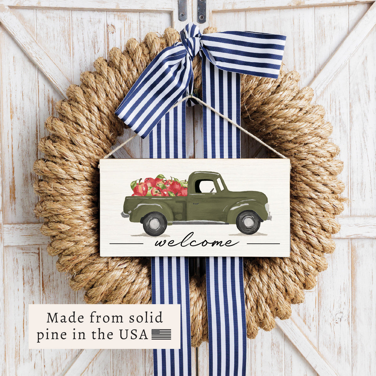 Apple Truck Twine Sign