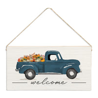 Fall Truck Welcome Twine Sign