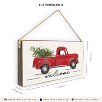 Christmas Tree Truck Twine Sign