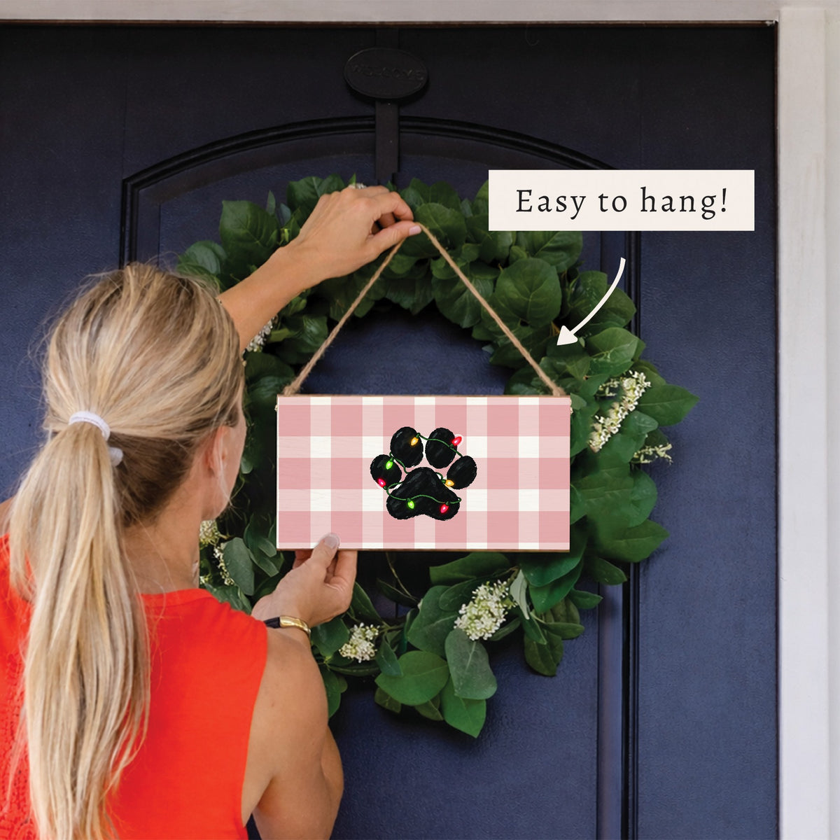 Paw Lights Twine Sign
