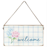 Pastel Hydrangeas Twine Sign