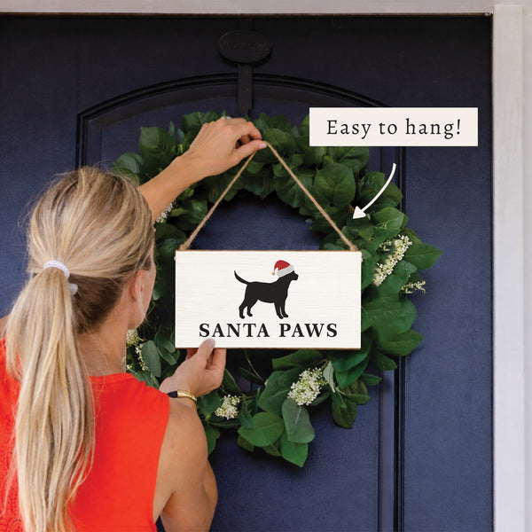 Santa Paws Twine Sign