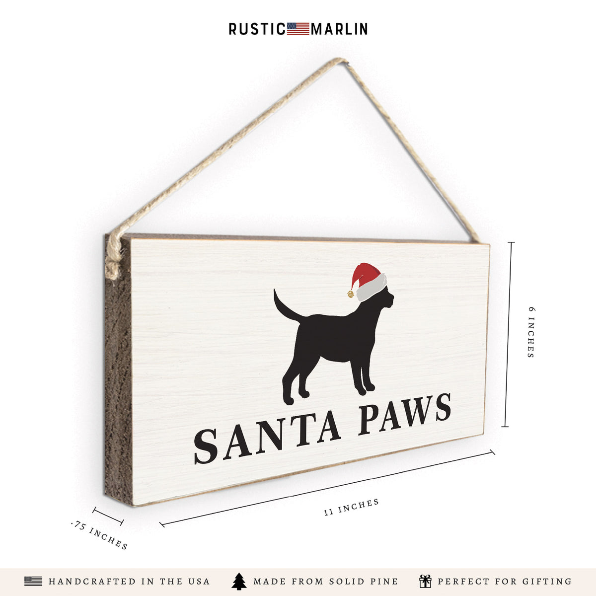 Santa Paws Twine Sign