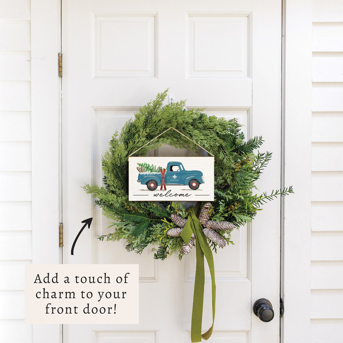 Ski Patrol Truck Welcome Twine Sign