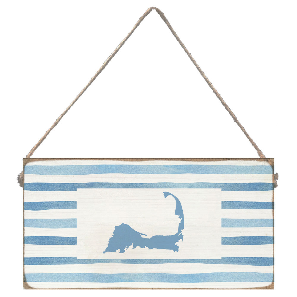 Cape Cod Blue Striped Twine Sign
