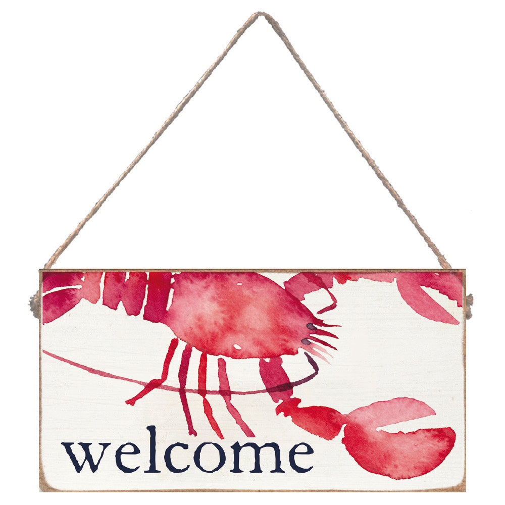 Welcome Lobster Twine Sign
