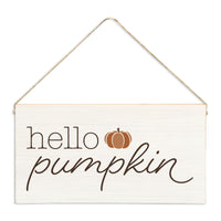 Hello Pumpkin Twine Sign