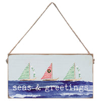 Seas & Greetings Twine Sign