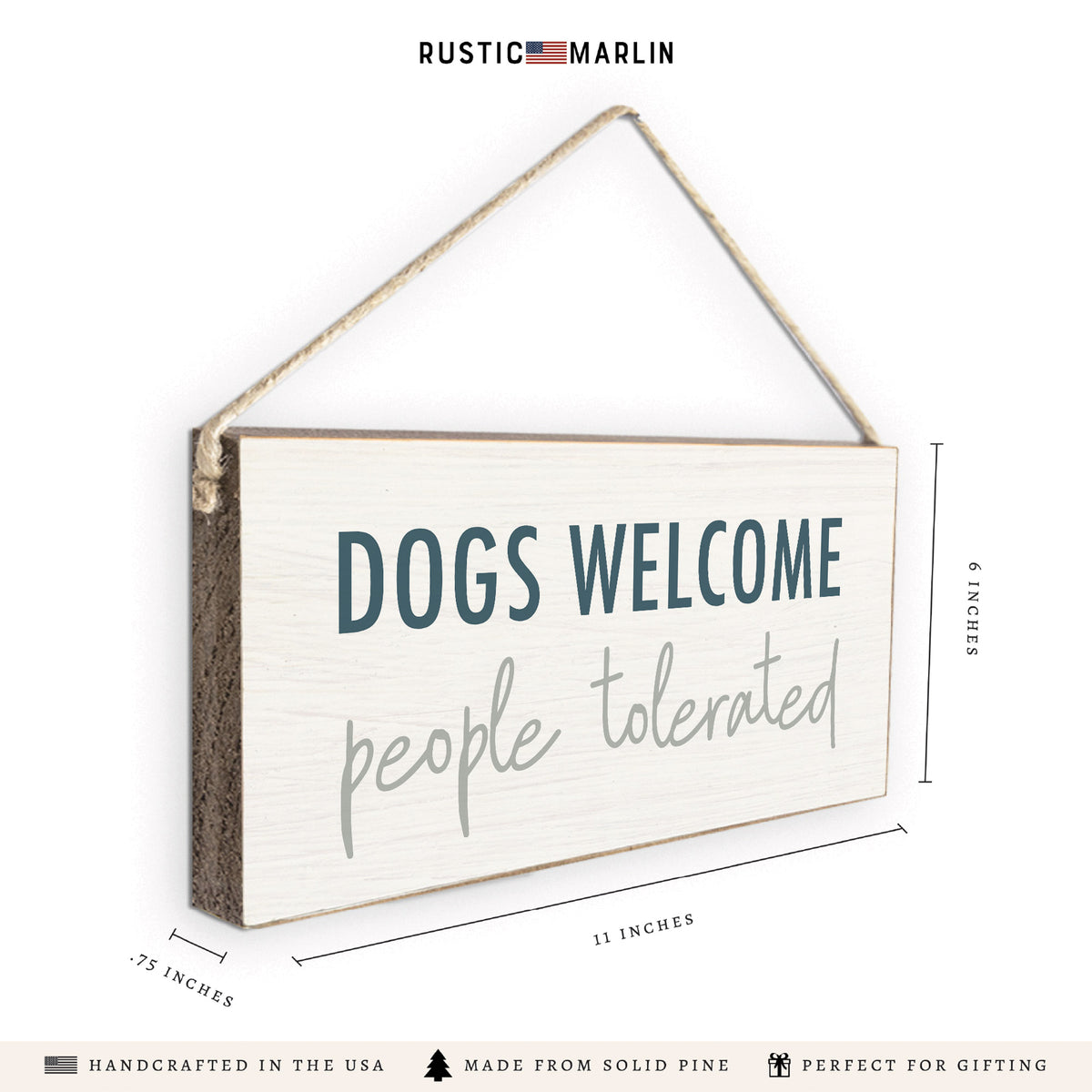 Dogs Welcome Twine Sign