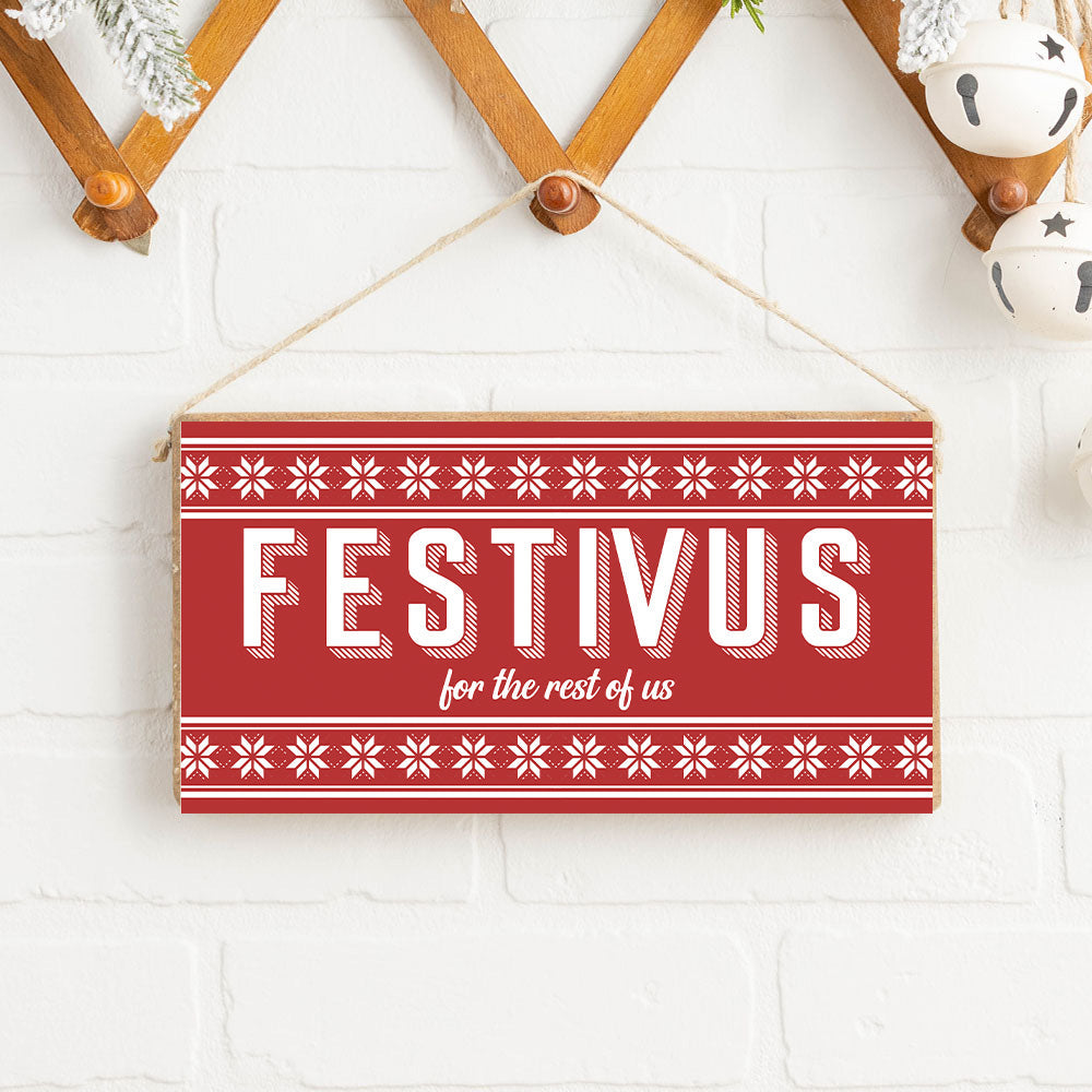 Festivus Twine Hanging Sign