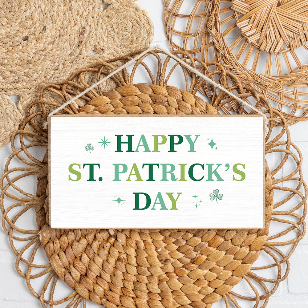 Happy St. Patrick's Day Twine Hanging Sign