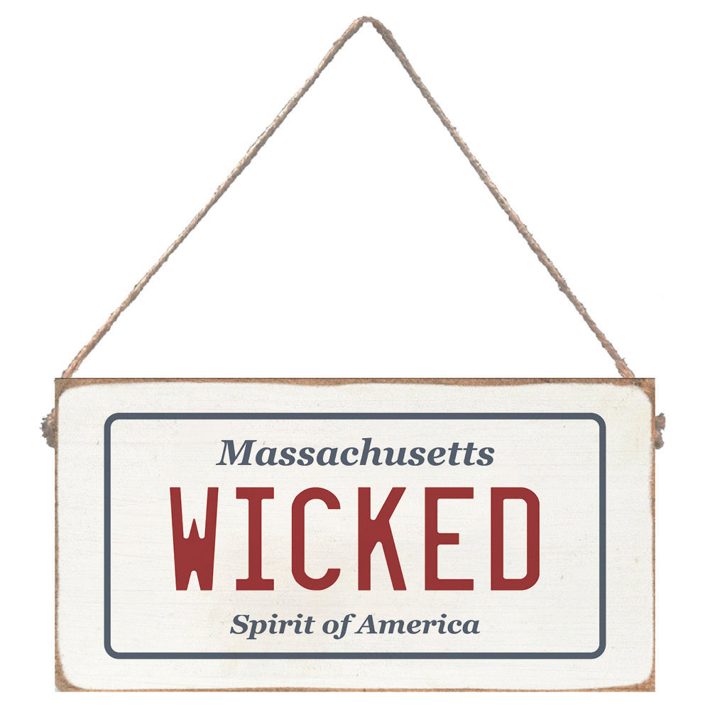 Wicked License Plate Twine Sign