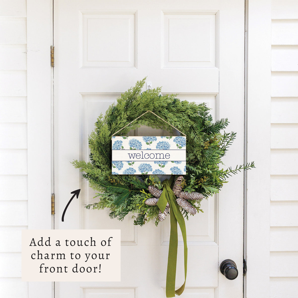 Blooming Hydrangea Twine Sign