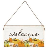 Muted Pastel Pumpkins Welcome Twine Sign