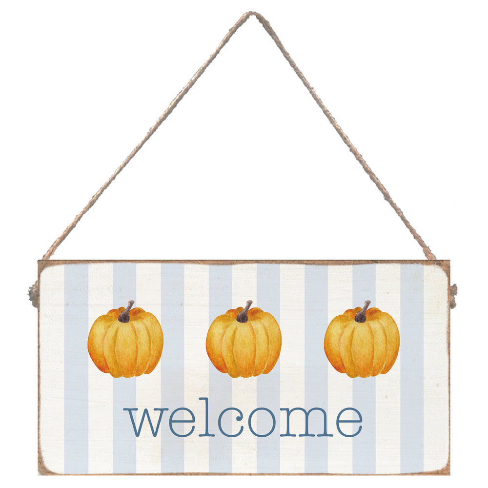 Preppy Pumpkins Welcome Twine Sign