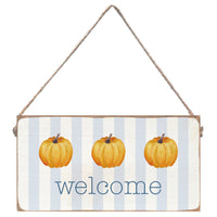 Preppy Pumpkins Welcome Twine Sign