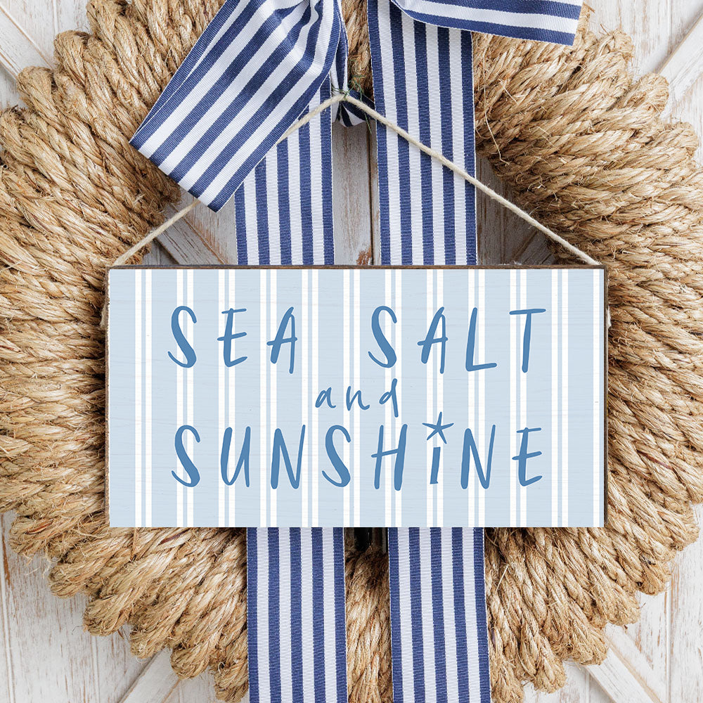 Sea Salt and Sunshine Twine Hanging Sign