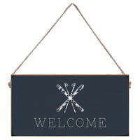 Navy Blue Ski Twine Sign