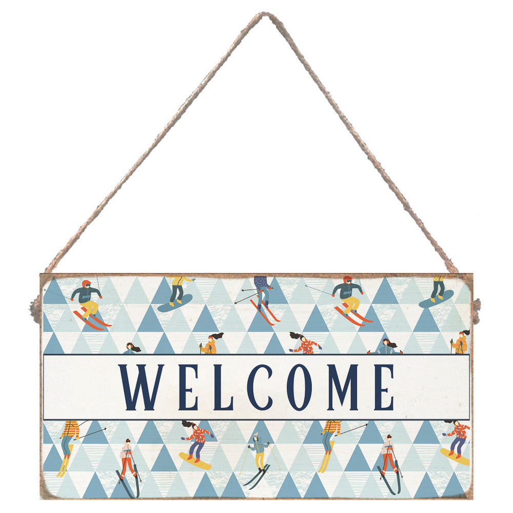 Modern Mountain Twine Sign