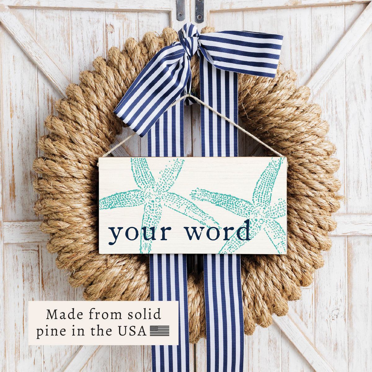 Starfish Personalized Twine Sign