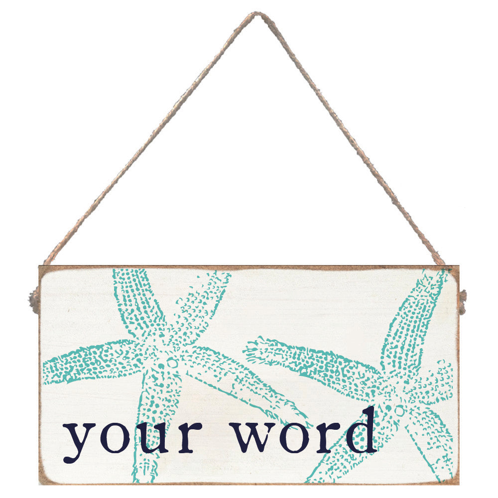 Starfish Personalized Twine Sign