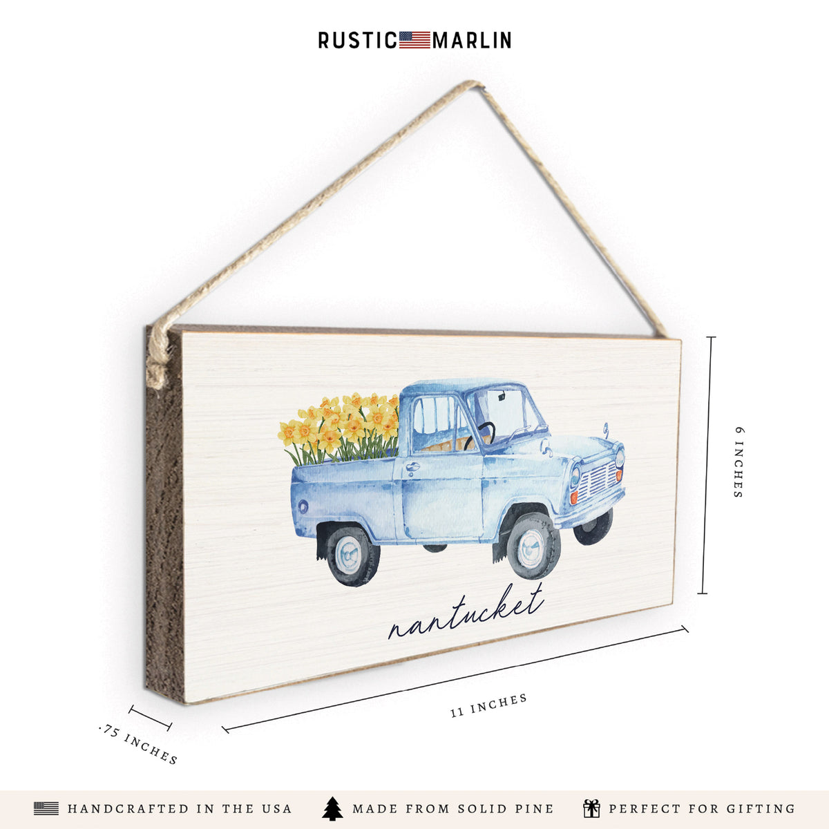 Daffodil Truck Personalized Twine Sign